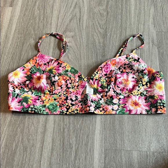 H&M Tops - H&M Pink and Green Bustier Camisole